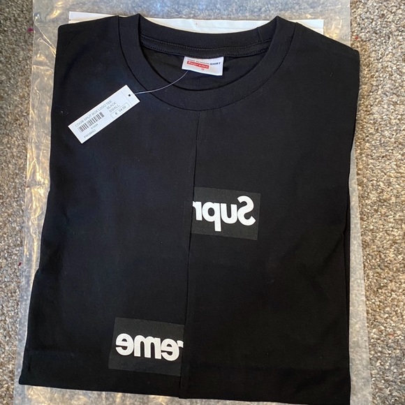supreme cdg black tee
